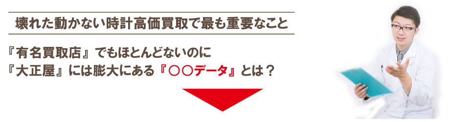 故障した時計時計買取で重要なこと